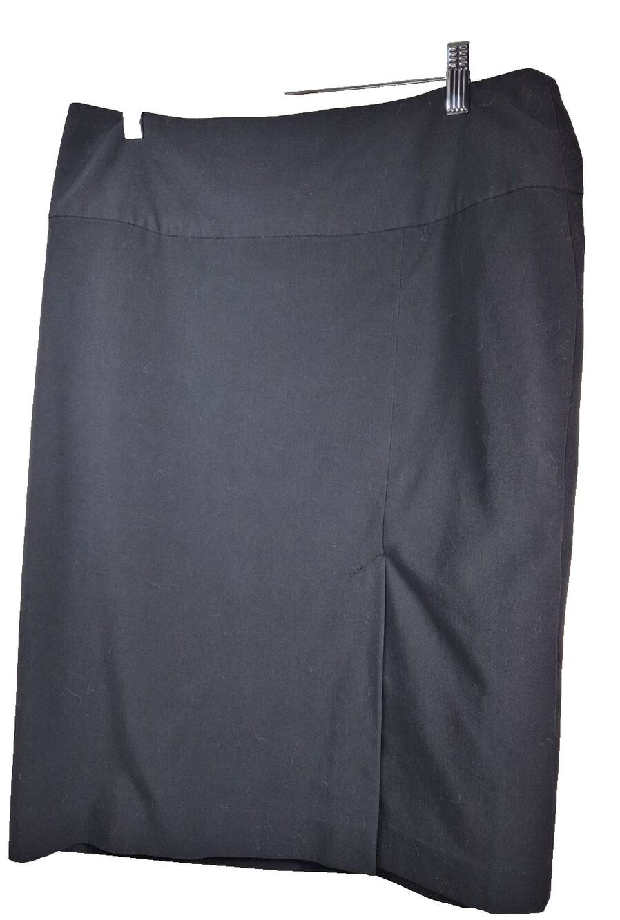 Merona Women’s Black Solid Lined Stretch Pencil Knee Length Zip Skirt Size 12